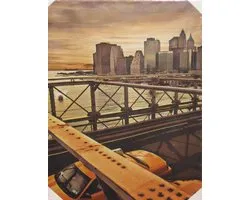 canvas schilderij New York - Brooklyn bridge