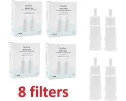 8x Qualigall waterfilter compatibel met SAGE : Bambino / Bambino Plus / Barista / Barista Impress / Barista Pro / Barista Touch / Barista Touch Impress / Dual Boiler / Duo Temp Pro / Dynamic Duo / Oracle / Oracle Touch / Precision Brewer / SES008