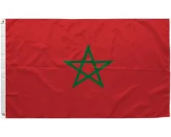 Scoby - Marokkaanse Vlag - Moroccan Flag - Marokko - 90x150cm - Original Colors - Strong Quality - Inclusief Bevestigingsringen