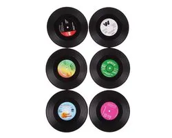 LP Vinyl Onderzetters - 6 stuks