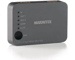 Marmitek Split 312 UHD - HDMI Splitter 4K - 1 in / 2 out - 2 poorts - EDID - 1 ingang 2 uitgangen - HDR - HDCP 2.2