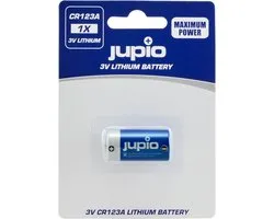 Jupio JCC-CR123A, Batterie à usage unique, Lithium, 3 V, 1 pièce(s), Bleu, Prismatique