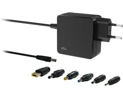 Sitecom - Charger - Universal Notebook charger - 65w - Suitable for Acer/Asus/Dell/HP/Lenovo - 6 tips - 1.8 meter