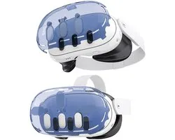 Oculus Quest 3 VR-housse de protection, casque VR PC Crystal Cover, compatible avec les accessoires Meta Quest 3, housse Quest 3, bleu