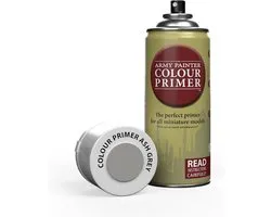The Army Painter Colour Primer Ash Grey, 400 ml Acryl Spray Primer, Spuitverf voor Miniatuur Priming Basecoat, Tafelblad Rollenspel, bordspellen en Wargames Miniatuur Modellering
