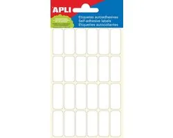 Apli etiketten - Wit - 12 x 30 mm - 144 stuks - 24 per blad
