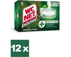 WC NET Toiletblokjes Intense Mountain Fresh 12 Stuks Bundel