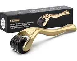 Dermaroller - 0.5 mm - 540 Micronaalden - Gezichtsroller - Baardroller - Huidverzorging - Goud