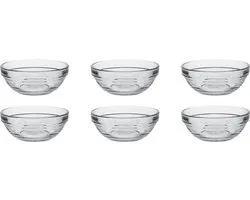 Duralex Stapelbare glazen kom Ø 9x3,7cm-12,5cl - Set van 6