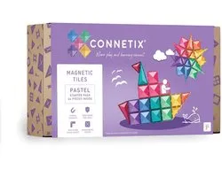 CONNETIX - Magnetisch Tegels - Pastel Startpakket - 64 Stuks - Magnetisch Speelgoed