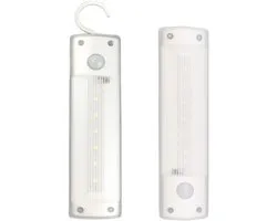 Sensor Light, Cabinet Light, Portable LED Night Light, with Hook, Magnetic Stick Hanging for Stairs, Hallway, Bathroom, Wardrobe, Bedroom, Kitchen-Pack 2