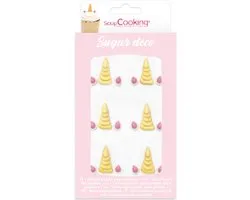 ScrapCooking Suikerdecoraties Eenhoorn Hoorn & Oren set/6