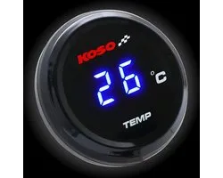 Temperatuurmeter Koso i-Gear 0-120 graden blauw