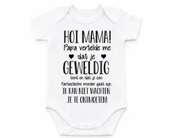 Barboteuse Bébé avec annonce texte grossesse Bonjour maman, papa vous a dit que vous êtes géniale et que vous serez une mère formidable. Je ne peux pas attendre ... rencontrez Gift for Dear annonce à venir annonce annonce être