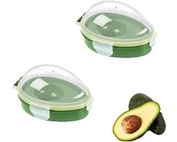 Avocado Saver - Avocado Keeper Airtight - Luchtdicht Ontwerp - Herbruikbaar Materiaal - Geschikt Voor Koelkast - Set Van 2 Stuks - Voor Thuis En Onderweg