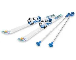 Gizmo Riders - Skis pour enfants avec bâtons - 6-9 ans - 90 cm - Blanc/Bleu - Set complet