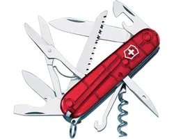 Couteau de poche Victorinox Huntsman - 15 fonctions - Rouge transparent