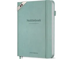 Systemyze Notitieboek A5 Hardcover Leer Gelinieerd – Notebook Journal – 256 Genummerde Pagina’s – 140 Grams Papier - Saliegroen