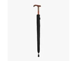 Pluvion Classic Derby - 2 in 1 Wandelstok Paraplu - Zwart - Stormbestendig