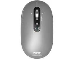 Porto Connect 910009 - Souris - Sans fil - Ambidextre - 3200 DPI - Bluetooth - 4 boutons - Gris