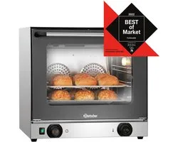 Bartscher Heteluchtoven AT90-MDI - 4 niveaus - 2 ventilatoren - 50-300°C - 230V - 595x615x580mm - Horeca Oven