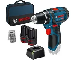 Bosch - GSR 12V-15 - Cordless Drill Driver - Complete Set