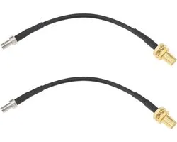 2-pack TS9 naar SMA vrouwelijke adapter RG174 10 cm compatibel met Netgear Nighthawk M1 M2 M3 M5 M6
