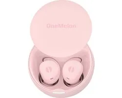 OneMelon Drops - écouteurs sans fil - Rose - petits écouteurs - écouteurs Bluetooth 5.3 pour dormir - modes ANC et Transparence - microphone ENC - commande tactile - convient pour iPhone et Android - USB-C - écouteurs pour dormir