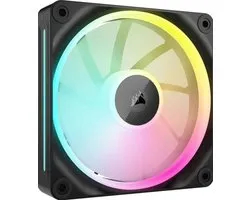 Corsair iCUE LINK LX140 RGB 140mm PWM Black - Ventilatorhuis 84.7 cfm - 350 - 2000 rpm - 10 - 36 dBA - 18 RGB LED's - Stattic Pressure PWM Control - zwart