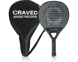 Craved Padel Racket Elite Pro - Inclusief padeltas - Carbon - Zwart