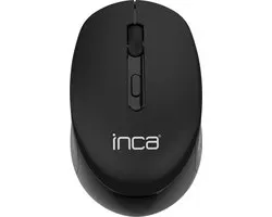BasicTeQ: Inca IWM-243RS Candy Design Wireless Mouse, 2.4GHz Wireless, Auto Sleep Mode, 800-1600 DPI (Zwart) - BasicTeQ