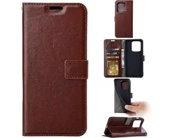 Portemonnee Book Case Hoesje Geschikt voor: Xiaomi Redmi 13C & / Poco C65 - Bruin