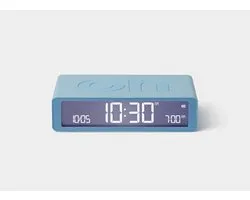 Lexon Flip Classic ON OFF omkeerbare oplaadbare Wekker - licht blauw