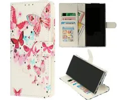 Étui Samsung Galaxy S21 Ultra avec impression - Étui portefeuille - Porte-cartes et languette magnétique - Papillons