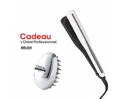 L'Oréal Professionnel Steampod 3.0 + Cadeau - Professionele 2-in-1 stoom stijltang: voor stijlen & krullen + haarborstel cadeau