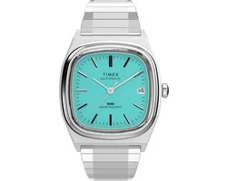 Timex Automatic 1983 E Line Réédition Remontage Automatique Boîtier Blue : 100 % Acier Inoxydable | Bracelet : 100 % acier inoxydable 34 mm TW2W70800AJ, TW2Y07200AJ, TW2Y07300AJ