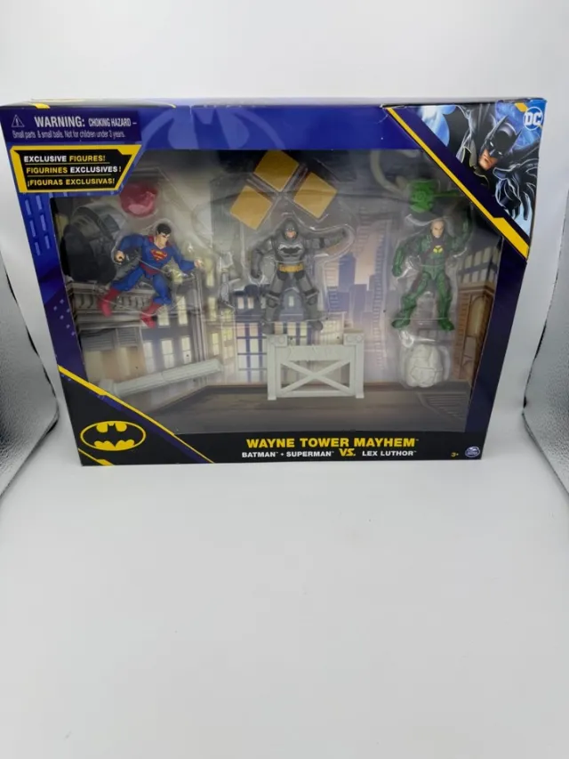 Spinmaster DC Batman & Superman Vs Lex Luthor Wayne Tower Mayhem New In Box