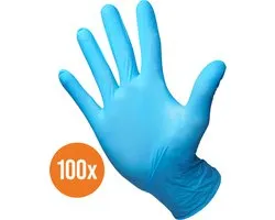 Gants jetables DULA bleus - Taille S - nitrile souple 100 gants