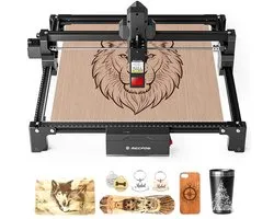 Machine de gravure laser Mecpow X3S 7W Laser à diode - Zone de travail extensible 360×360 mm, 10000 mm/min, alarme d'inclinaison, gravure hors ligne, compatible avec LightBurn LaserGRBL, boîtier en aluminium noir