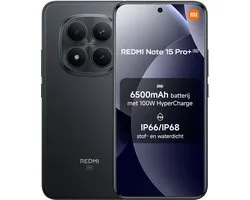 Xiaomi REDMI Note 15 Pro+ 5G - 12 GB RAM - 512 GB - Zwart