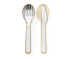 Lékué Bestekset Natural - met opbergdoosje - 3-delig - Beige