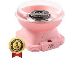 Machine à barbe à papa Bestron , machine à Candy à Cotton rétro pour la maison, machine à barbe à papa avec 10 bâtons et cuillère doseuse, idéale pour les fêtes d'enfants et le plaisir à la maison, collection Sweet Dreams, couleur : rose