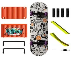 Vinger skateboards - Mini skateboards - Trucs oefenen - Complete set - Compact formaat - Logo patroon
