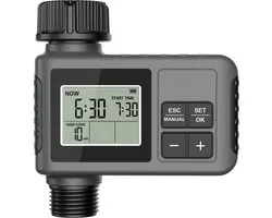 Watertimer - Besproeiingscomputer - beregeningscomputer - LCD Scherm - Handmatige besproeiingsfunctie - Bewateringssysteem met Watertimer - digitaal - IPX5 waterbestendig