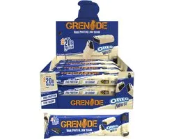 Grenade - High Protein, Low sugar - Protein bar - Oreo White - 21g eiwit - 12 x 60g - Eiwitreep - Diverse smaken