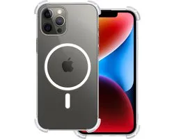 Hoesje Geschikt voor Apple iPhone 14 Pro Max - Magsafe Compatible - Sterk & Shockproof - Back Cover - Shock Proof Case - Telefoon Hoes Shockproof - Transparant