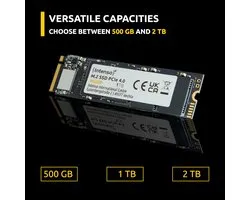 Intenso 1 To M.2 SSD PCIe Premium, jusqu'à 2100 Mo/s, (PCI Express Gen.3x4 NVMe 1.3, Solid State Drive)