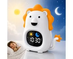 Caryota Slaaptrainer Leeuw - Kinderwekker - Slaaphulp Pour Enfants - White Noise - Dimmer - Veilleuse En 9 Couleurs - 6 Sons - USB-C Rechargeable