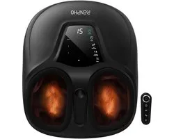 RENPHO Shiatsu Voetmassager FM058R - Compact design - Warmtefunctie - Instelbare intensiteit - met Afstandsbediening - Zwart