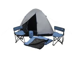 Dragon Sports – tente – set de camping complet avec 2 chaises et 2 sacs de couchage – tente 2 personnes – tentes